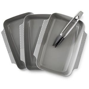 NEW Pampered Chef Coating Trays & Tongs